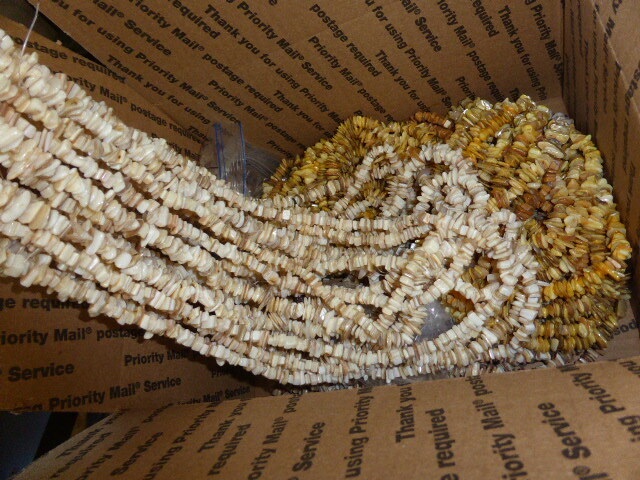 60+ strands mother of pearl shell nugget beads approx 32