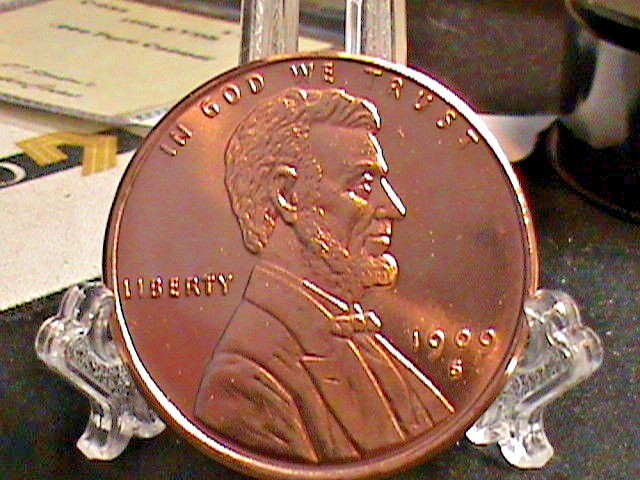 1909~S~V.D.B. Lincoln Wheat Cent~DESIGN on 1 OZ. copper .999~Silver Dollar size