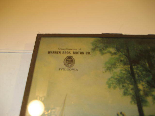 IVY, IOWA--WARREN BOTHERS MOTOR CO-5X7-GLASS FRONT-BIGGER & BETTER EMBLEM-NICE