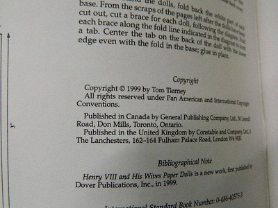 1988 Duke & Duchess of Windsor fashion paper dolls & 1999 Henry VIII & his wives