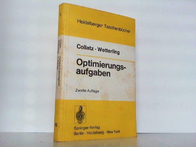 Optimierungsaufgaben. (Reihe: Heidelberger TaschenbÃ¼Cher Band 15). Collatz, L. U
