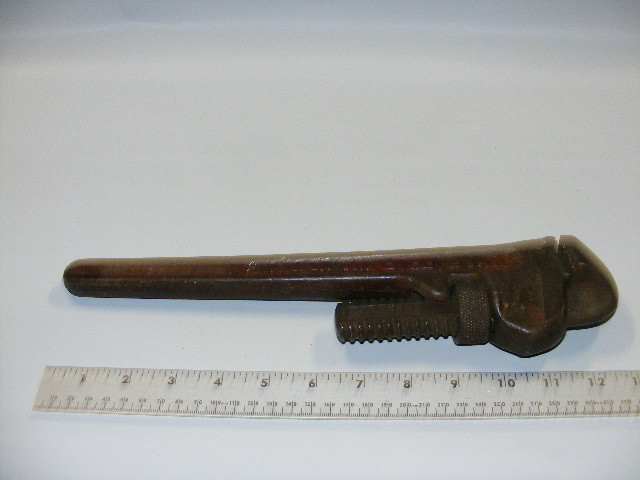 Ridgid Steel Pipe Adjustable Wrench Vintage Antique Patent 1721623 Elyria USA 14