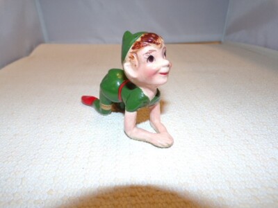 Vtg 1955 Kreiss (marked) Pixie Elf kneeling/crawling VGC Japan label no feather