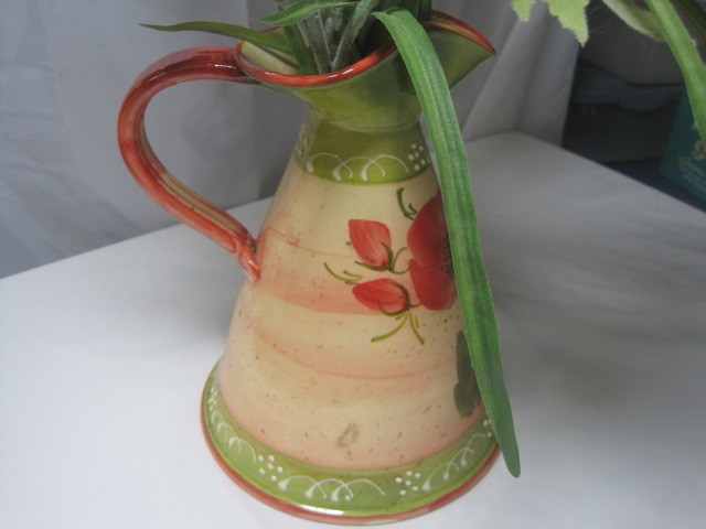Vintage Ceramic Pitcher Vase Made in France 9