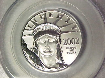 1/2 oz PCGS MS69 2002 $50 Platinum American Eagle .9995 Fine Platinum 1/2 oz