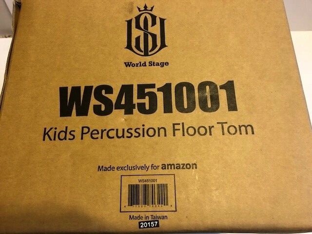 World Stage WS451001 Kids Percussion Floor Tom Drum - Fabric Rain Forest, 10