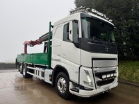 2024 74 Volvo FH 500 E6 6x2 drawbar drop side remote Palfinger Pk19 crane & grab