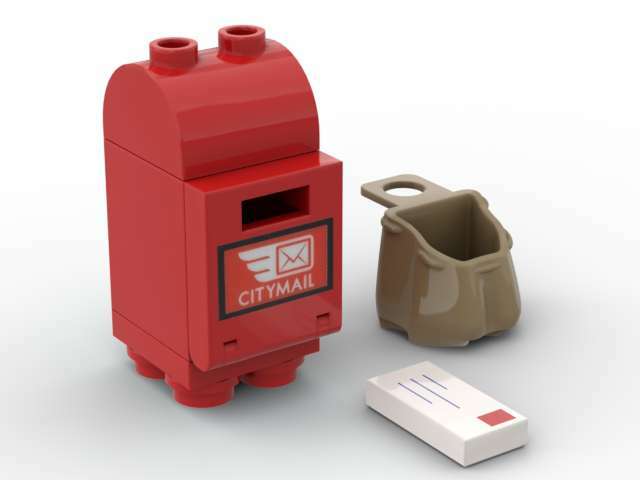 Custom Toy Mailbox Postal Mail Carrier Bag Letter City Post Office