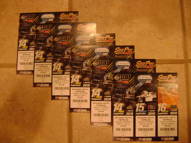 NASCAR LAS VEGAS INAUGURAL FALL RACE...PETTY TERRACE....GREAT SEATS!!