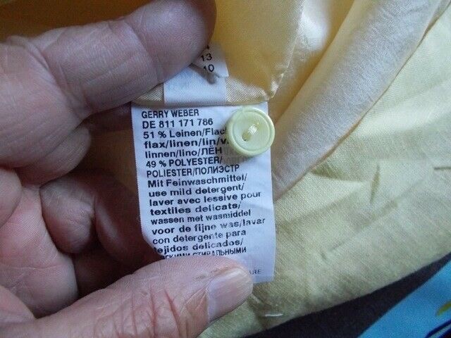 Robe Longue Sans Manches GERRY WEBER - Lin/polyester Jaune - Taille 42 - Très Bon état