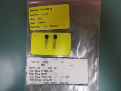 NSC  2N5555 Qty of 100 per Lot NSC  2N5555