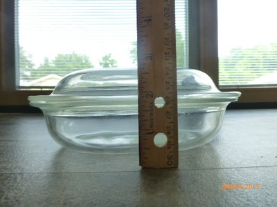 Vintage PYREX Oval Refrigerator Baking Dish 602 B With Ribbed Lid 700 ML