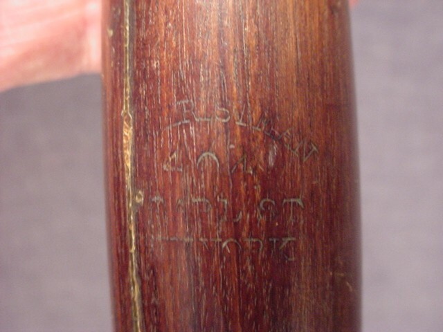 RARE ANTIQUE 1840S C.G. CHRISTMAN ROSEWOOD 1 KEY FLUTE 404 PEARL ST NYC