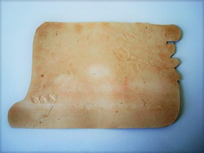 Blank Victorian Trade Card Scrap With Roses Cottage Snow Men in Canoe