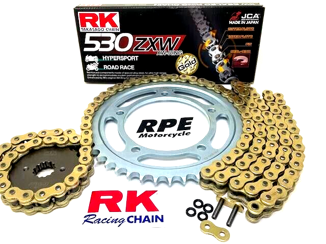 2005-2006 Triumph 955 Tiger RK Gold ZXW530 X-Ring Racing Chain and
