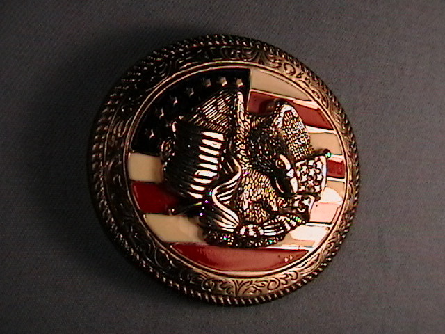 American Flag with Eagle Belt Buckle