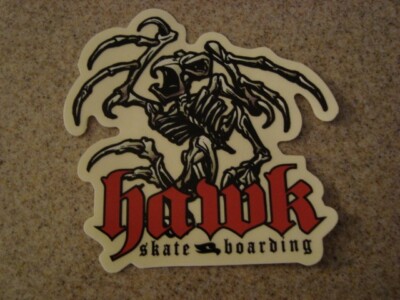 Tony Hawk Skull Bones Vintage Skateboarding Sticker