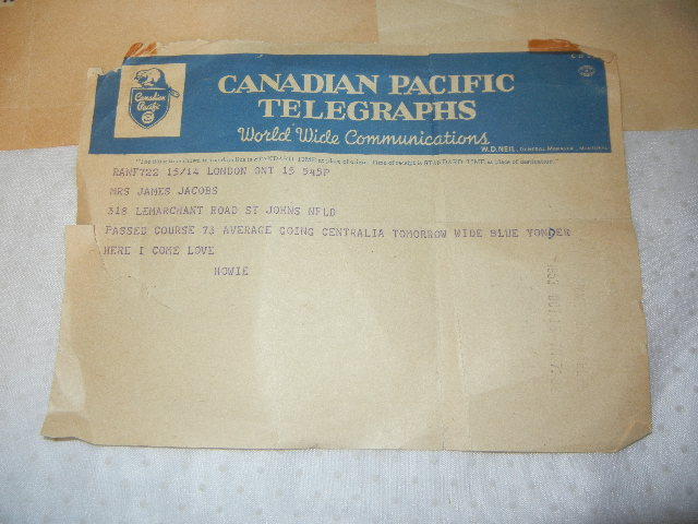 TELEGRAM TELEGRAPH CANADIAN NATION & CANADIAN PACIFIC WESTERN UNION ADVERTISING