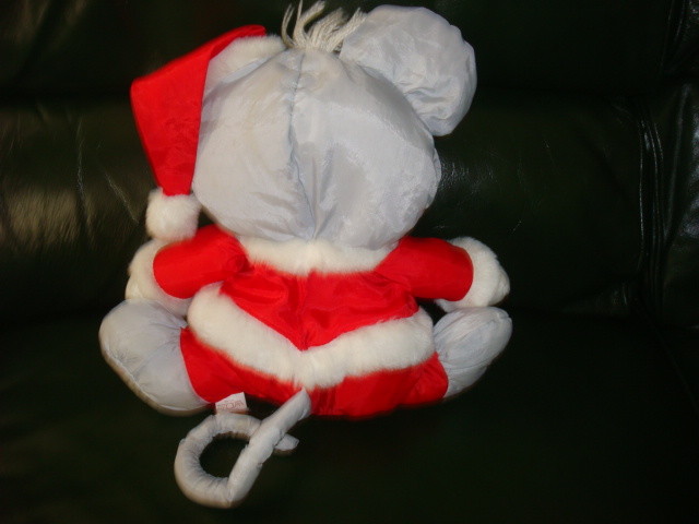 VINTAGE Fisher Price Puffalump Christmas Santa Mouse Plush #8029 YR.1988 SUPER