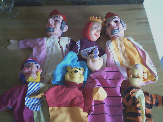 Lot  Marionnettes Ã  Main ThÃ©Ã¢Tre  Vintage