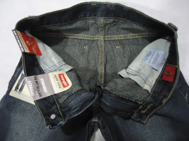 Wrangler Boy's Straight Regular Jeans Adjustable Waist 100% Cotton - 12 Regular