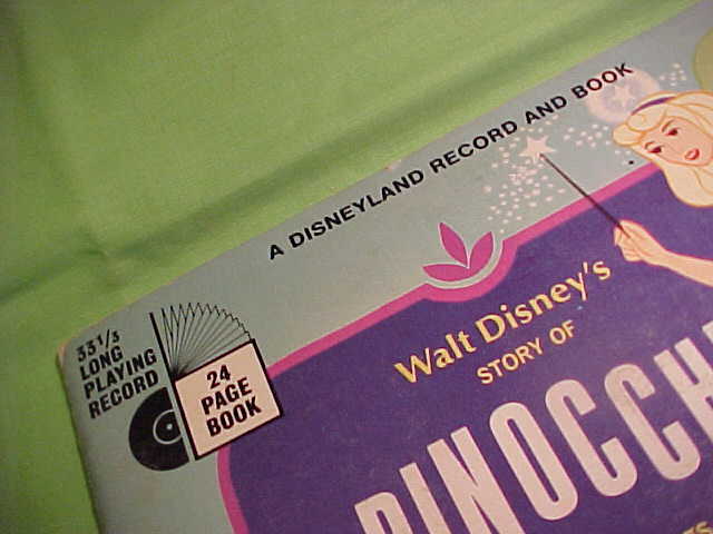 Walt Disney's Story Of Pinocchio - 24 Page Read-Along Book And Record