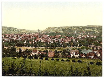 Photo:Jena,from Hansberge (i.e,Hausberge),Thuringia,Germany