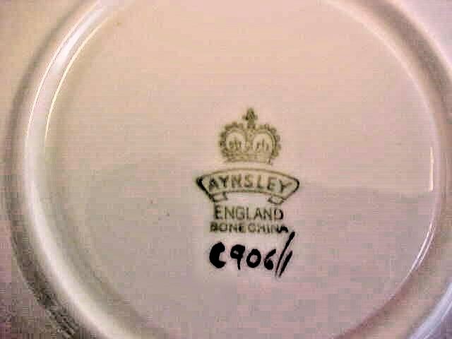 VINTAGE AYNSLEY PALE BLUE WITH PINK ROSES AND GOLD TRIM  CUP AND SAUCER