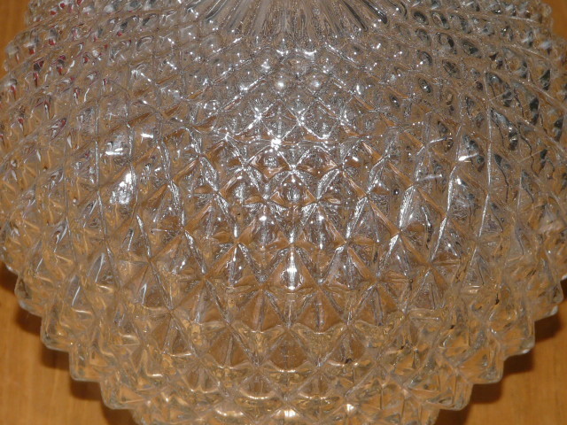 Vintage Pineapple Look / Style Clear Glass Light Lamp Shade