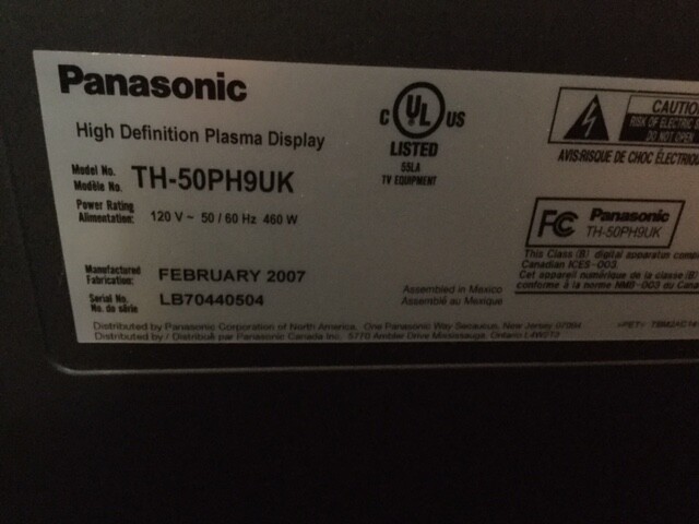 Panasonic TH-50PH9UK  STAND/BASE with screws.