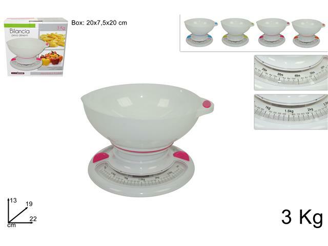 Bilancia Da Cucina Con Vaschetta Richiudibile Analogica fino a 3KG Dieta dfh