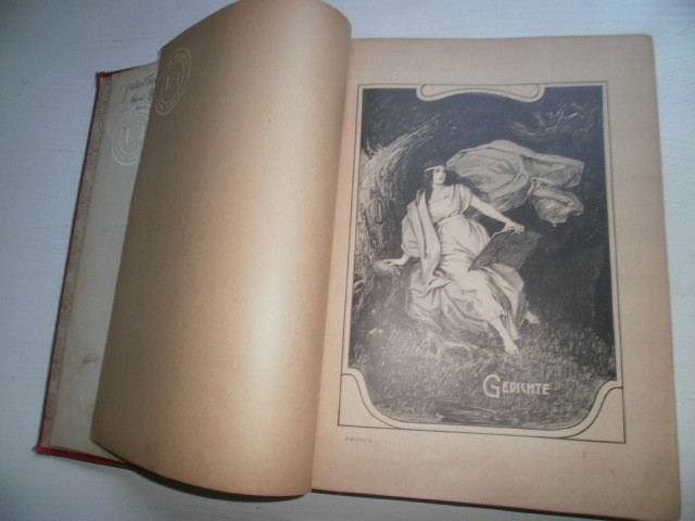 Vintage 1901 Schiller Werke 1st Book of Work in German Poems & Plays Has Seal