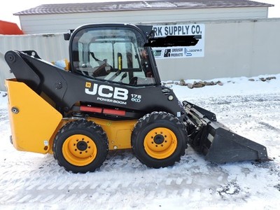 2015 JCB 175 ECO Rubber Tire Skid Steer Loader Cab Heat Joy Sticks 56HP Bobcat !