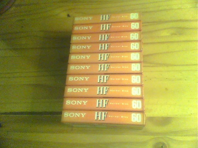 Lot of 10 Sony Blank Cassette Tapes HF 60 New