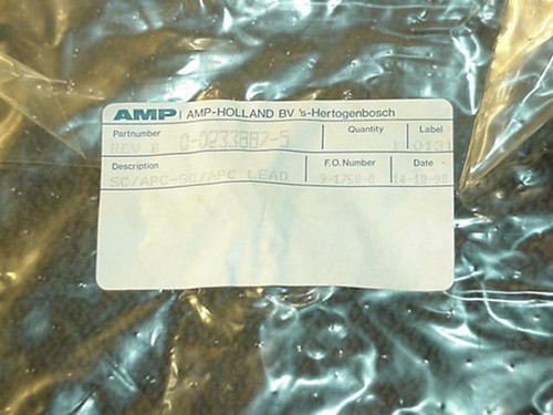 5 Meter AMP SC/APC-SC/APC SMF-28E Cable Simplex NEW IN PACKAGE!