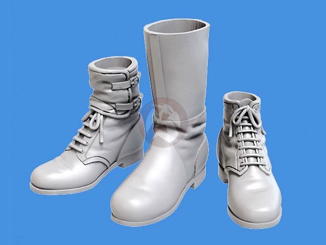 Royal Model 1/35 Assorted German Soldier's Shoes & Boots Set WWII (8 pairs) 911