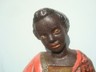 ANTIQUE BLACK AMERICAN LAWN JOCKEY -  CAST IRON, 39