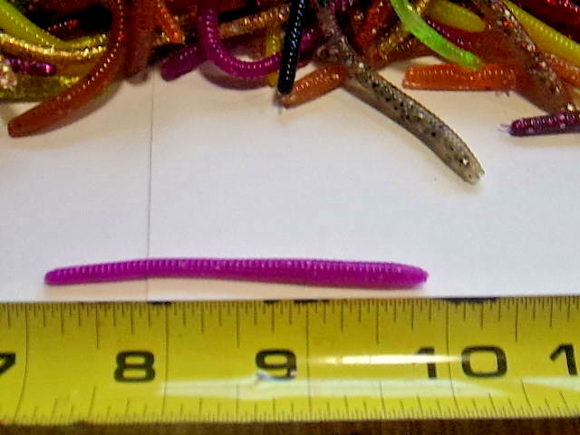 Assorted Colors Tapered Trout/Finesse Worm soft Plastic Fishing Lure Bait 