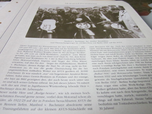 Motorrad Archiv Promininz 4127 Manfred Von Bachmayr 1932 Avus 1932