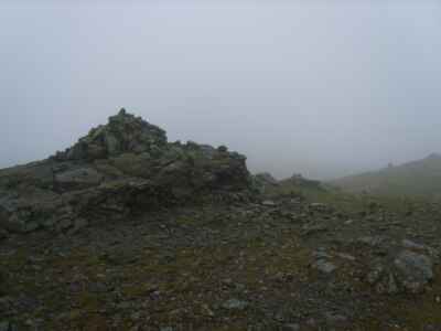 Photo 6x4 Summit Cairn, Dove Crag Dove Crag/NY3710 Another wet and windy c2008
