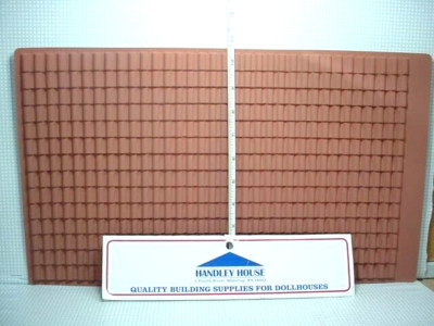 Miniature Red Adobe Tile Roof #MH 5330 Handley 1/12 Scale