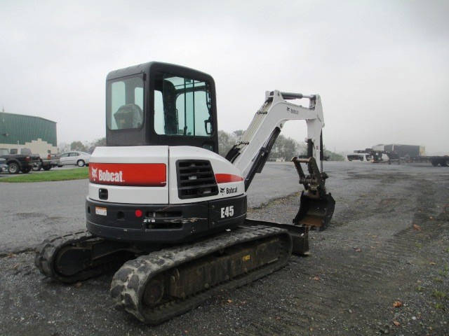 2015 Bobcat E45 Hydraulic Excavator, Full Cab, AC, Hydraulic Thumb, 1511 Hours