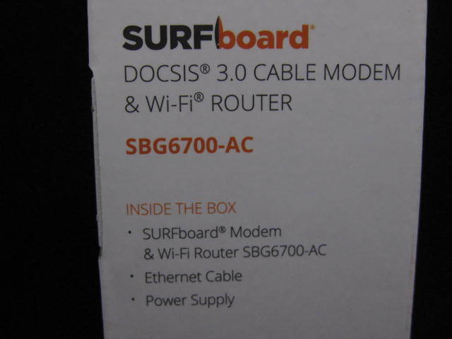 ARRIS SURFBOARD (SBG6700-AC) AC1600 DOCSIS 3.0 CABLE MODEM WIFI FREE SHIPPING