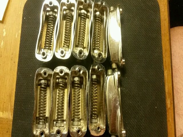 10 Vintage Slingerland Snare Drum Lugs with mounting bolts hole spacing 2 &1/4