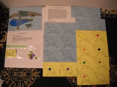 Dinosaur Educational Game Set: Addition/Subtraction Word Problems & Color Words 