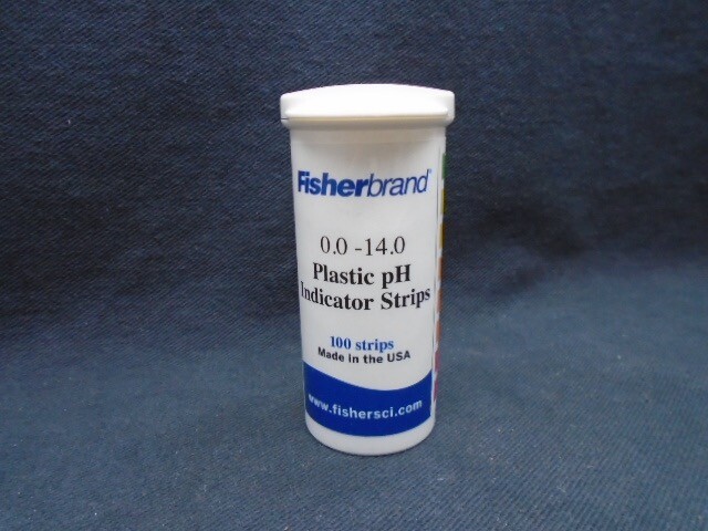 New FISHERBRAND 0.0 to 14.0 Plastic pH Indicator Strip 13-640-516 100 Strip/Vial