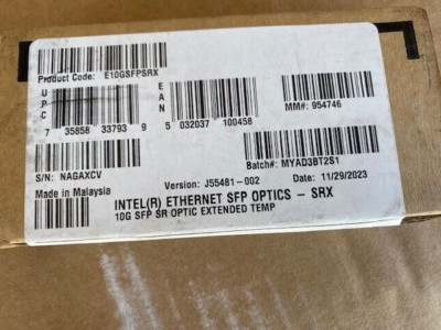Intel Ethernet SFP+ SRX Optics Extended Temp E10GSFPSRX