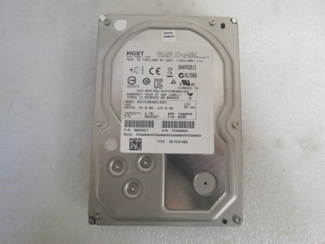 HGST ULTRASTAR 7K4000 HUS724040ALS641 , 4TB 7200 RPM 64MB