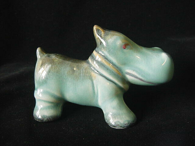 BESWICK Blue Gloss HIPPO Comical FUN Series #697 RARE England 1939 Vintage HIPPO