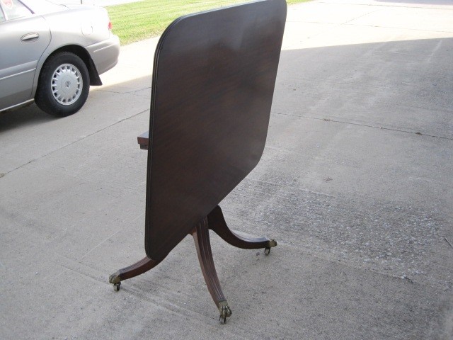 ANTIQUE GEORGE III REGENCY BREAKFAST TABLE MAHOGANY TILT TOP 19TH C ENGLISH